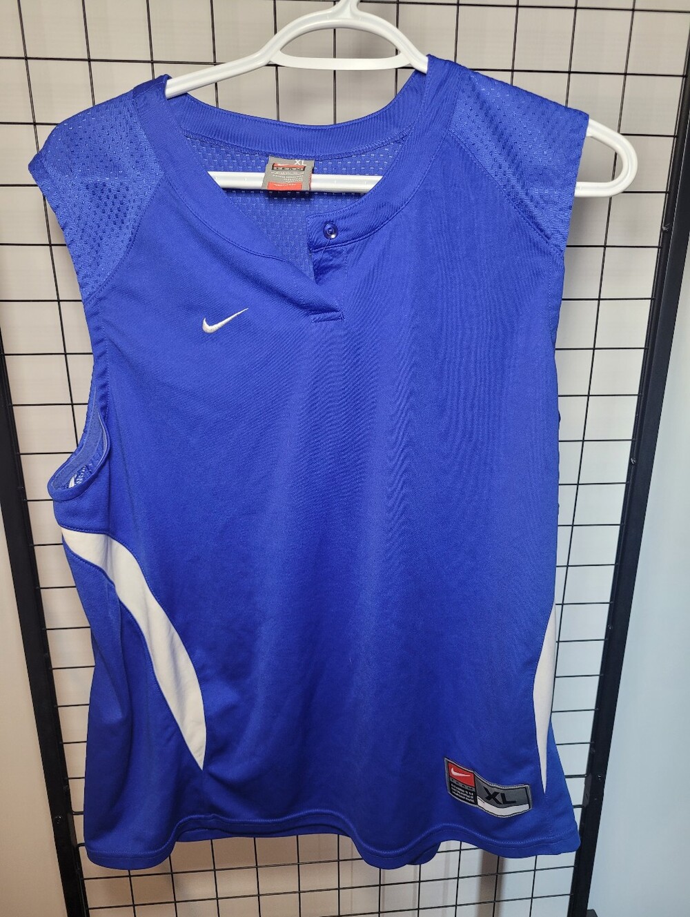 Women's Nike Sleeveless Jersey Royal Blue Size XL Dry Fit
